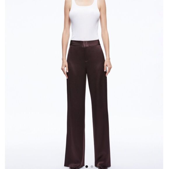 Alice + Olivia Women's JC WIDE LEG SIDE SLIT PANT Pants size 8 NWT $395 - Picture 3 of 8